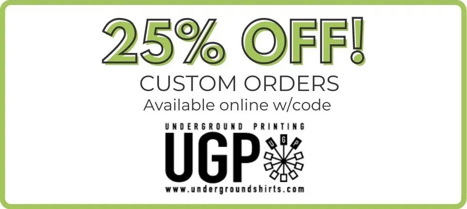 25 percent off custom orders