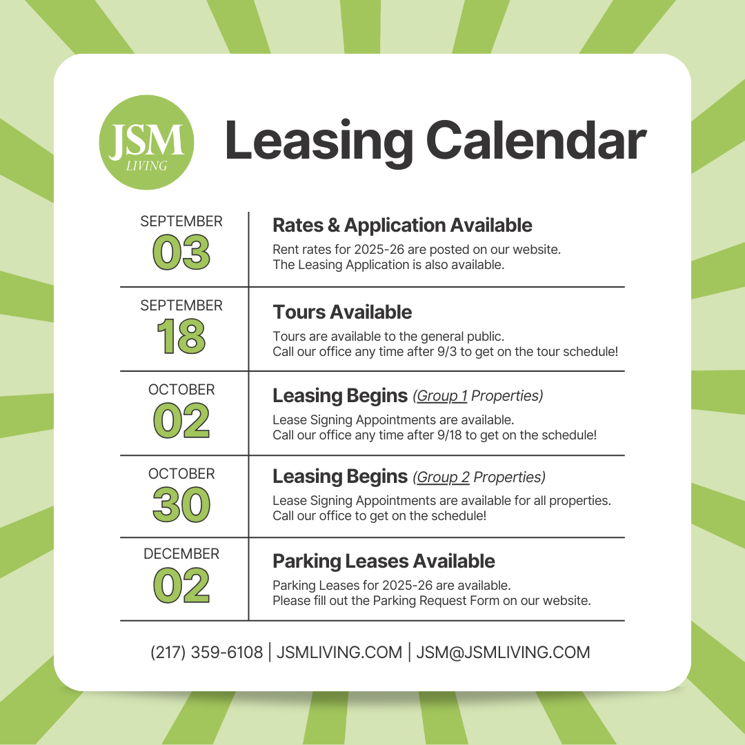 Leasing Calendar