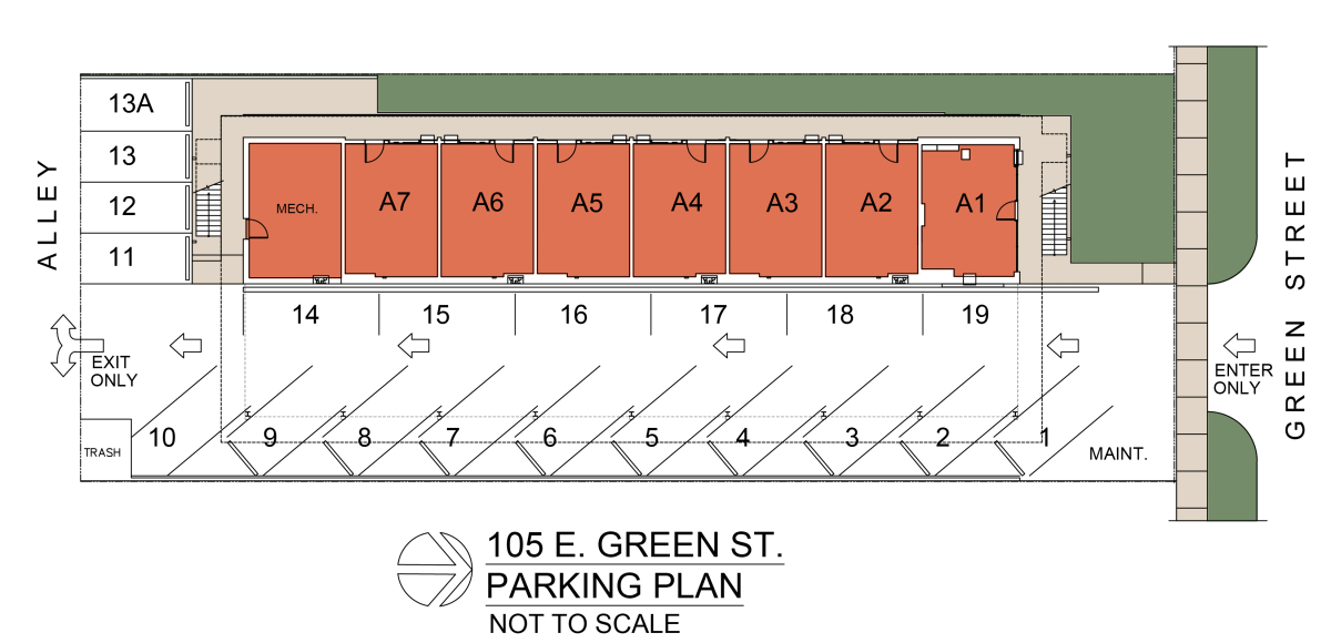 105 Green Parking Map