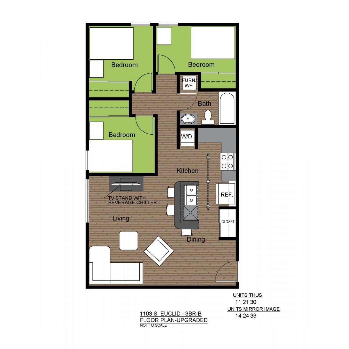 1103E-3BR B FLOORPLAN