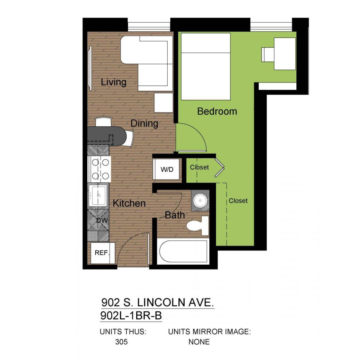 902L-1BR-B FLOORPLAN