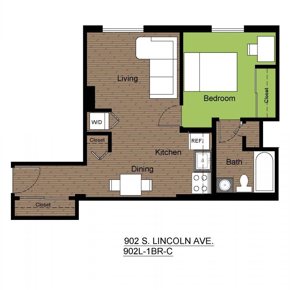 902L-1BR-C FLOORPLAN