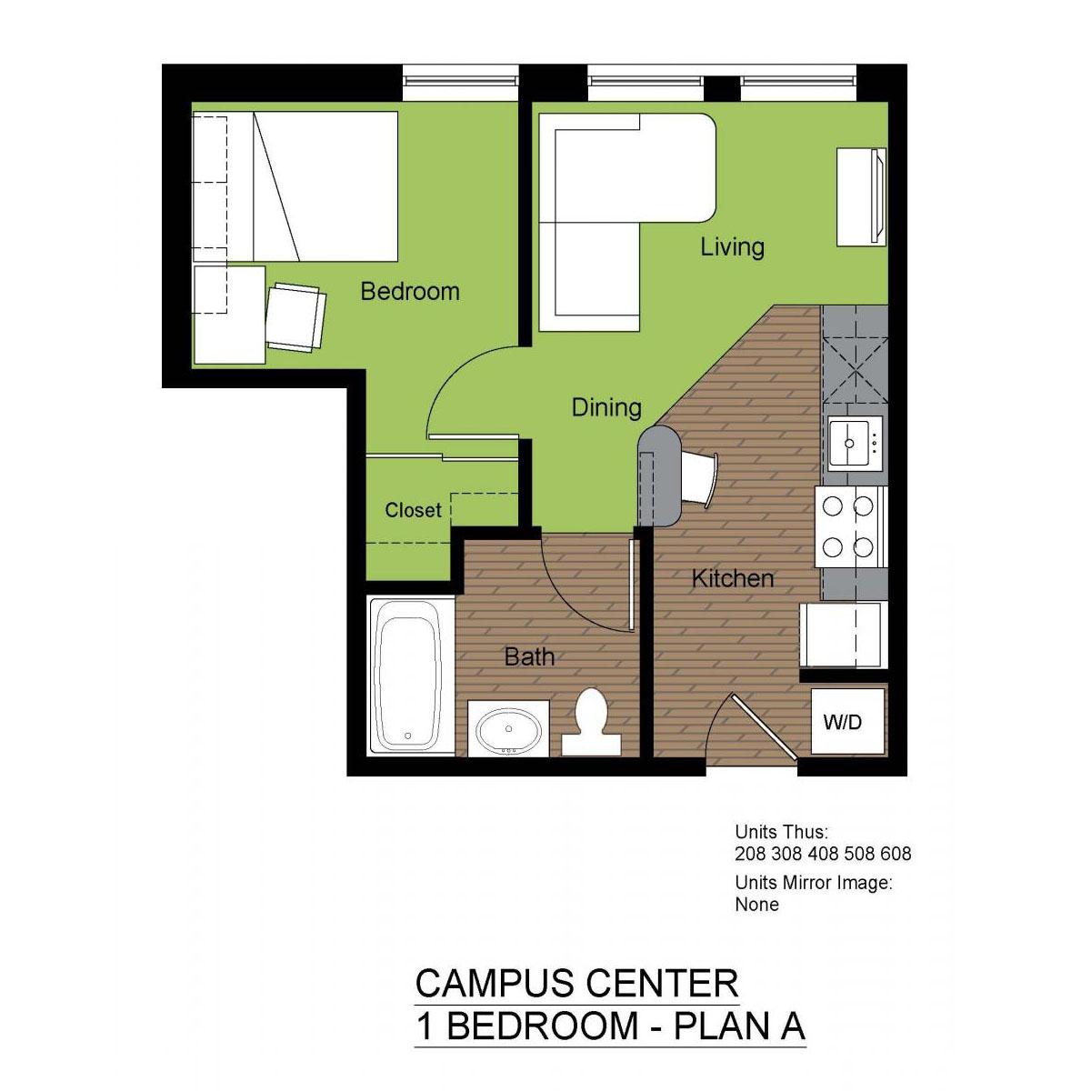 601S 1BR A FLOORPLAN