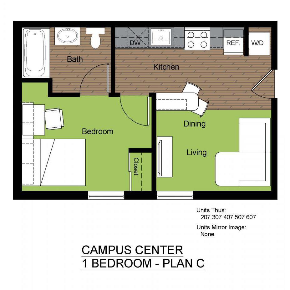 601S 1BR C FLOORPLAN