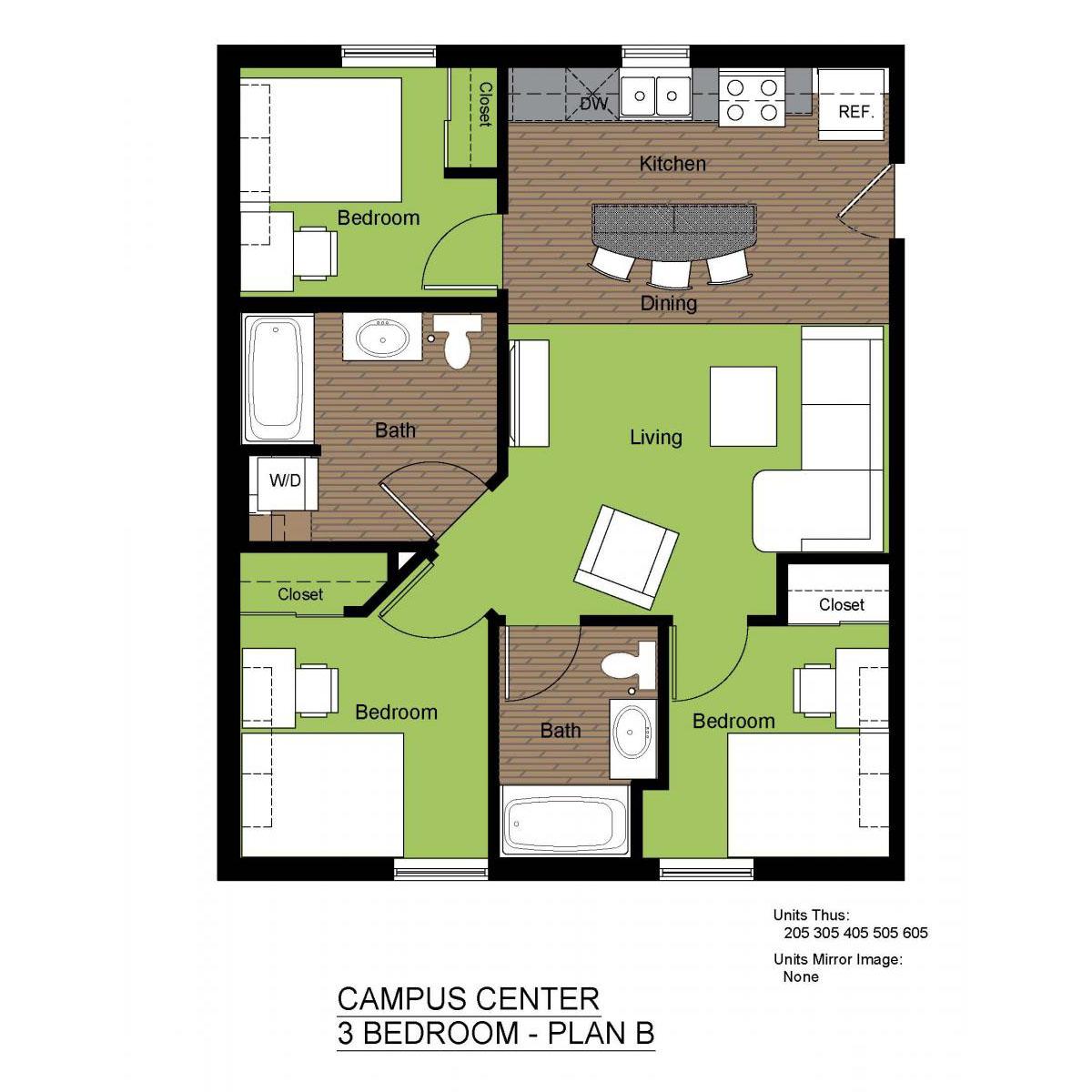 601S 3BR B FLOORPLAN