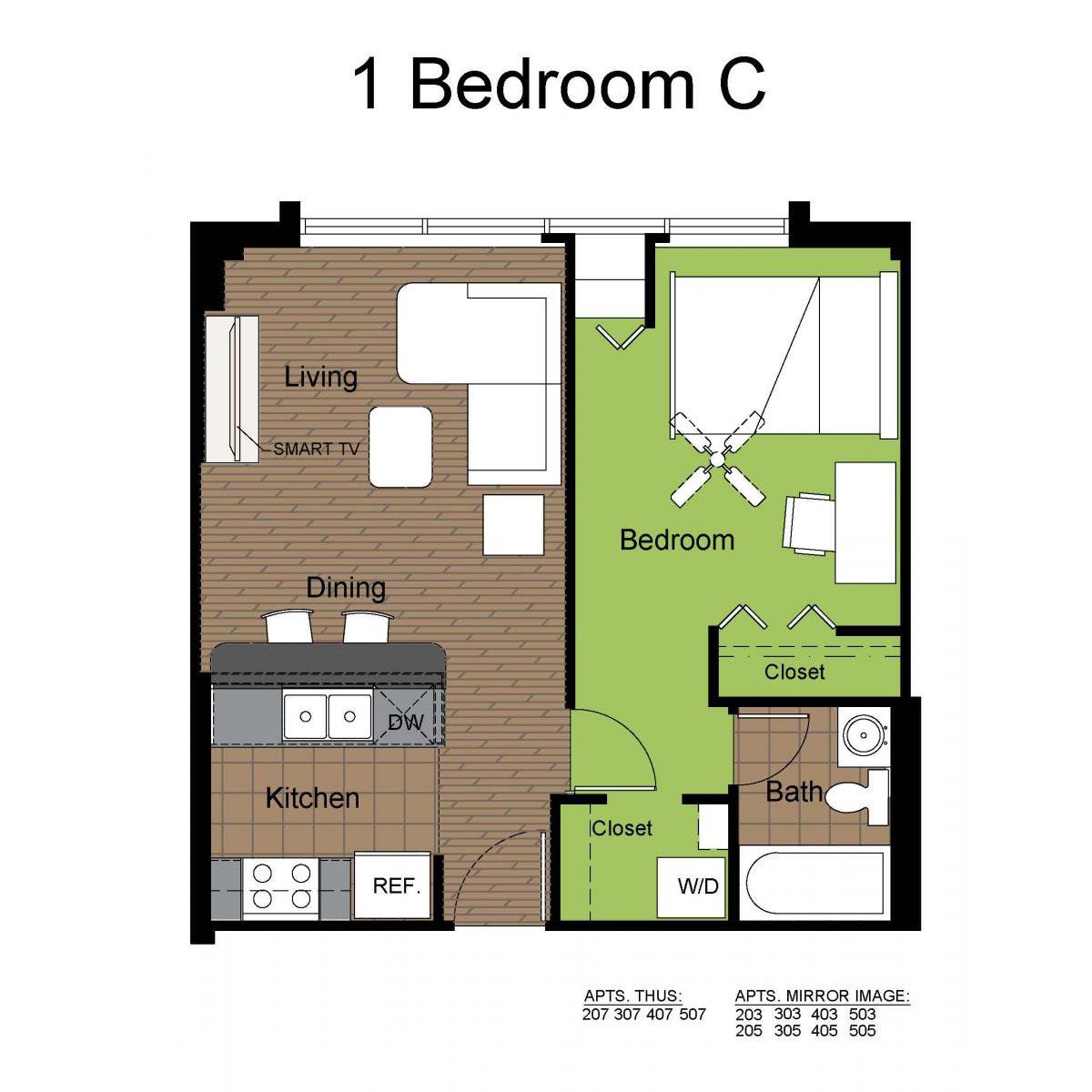 LANDO 1BR-C FLOORPLAN