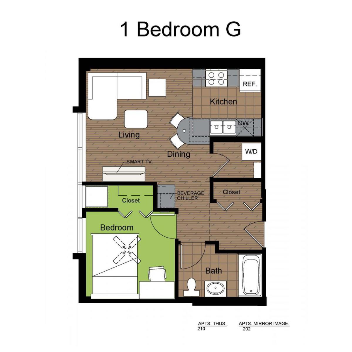 LANDO 1BR-G FLOORPLAN