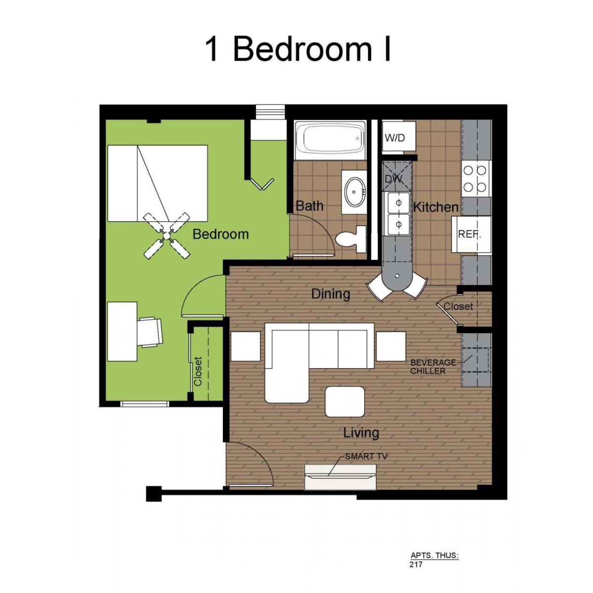 LANDO 1BR-I FLOORPLAN