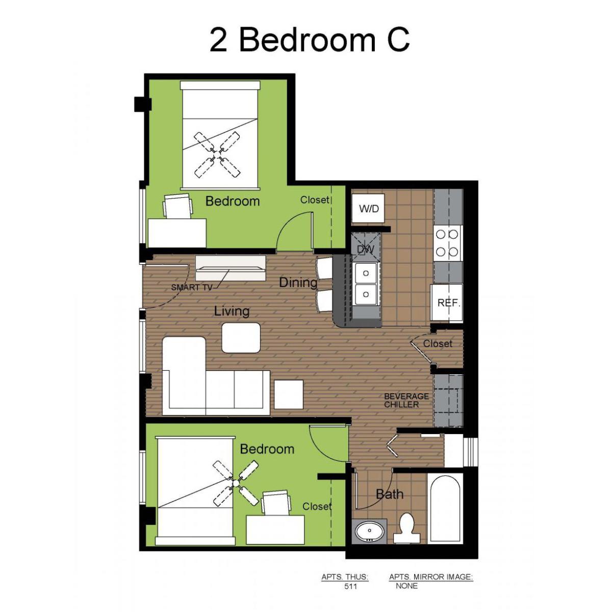 LANDO 2BR-C FLOORPLAN