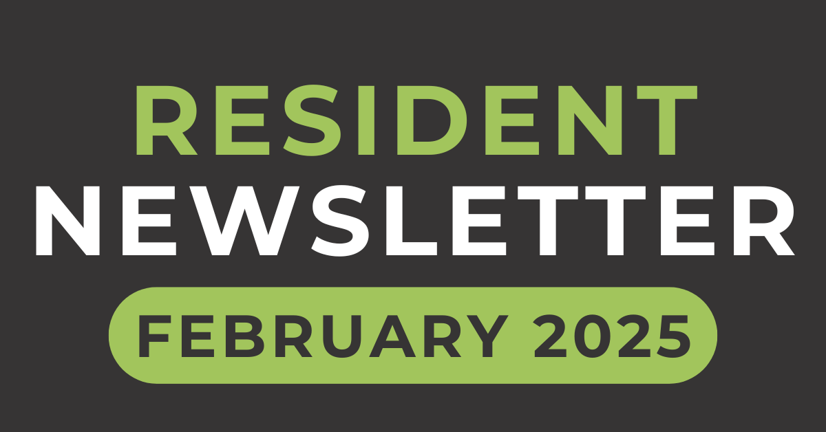 Feb 2025 Resident Newsletter Cover Photo