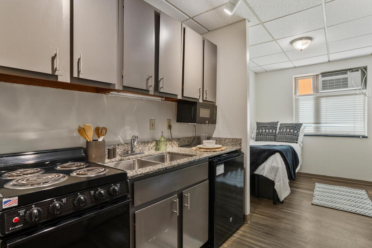 Kitchen and Bed