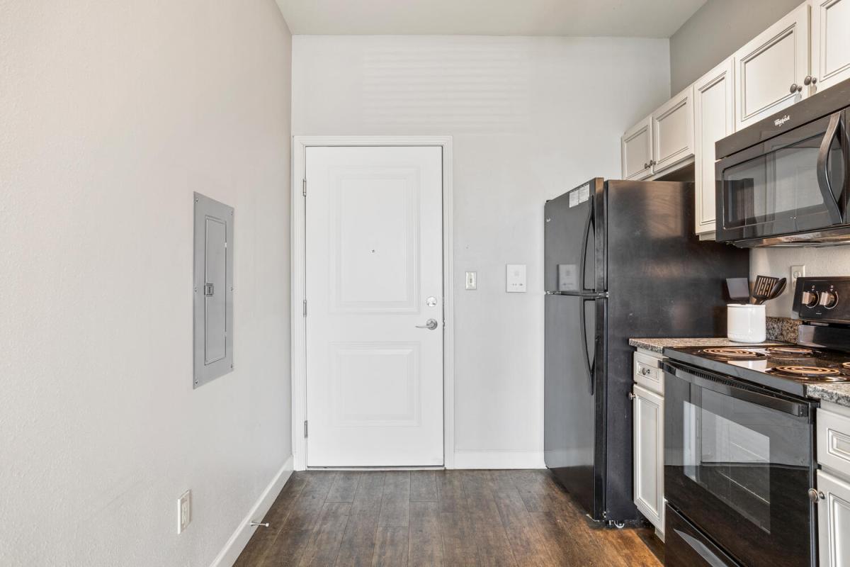 Entryway and kitchen