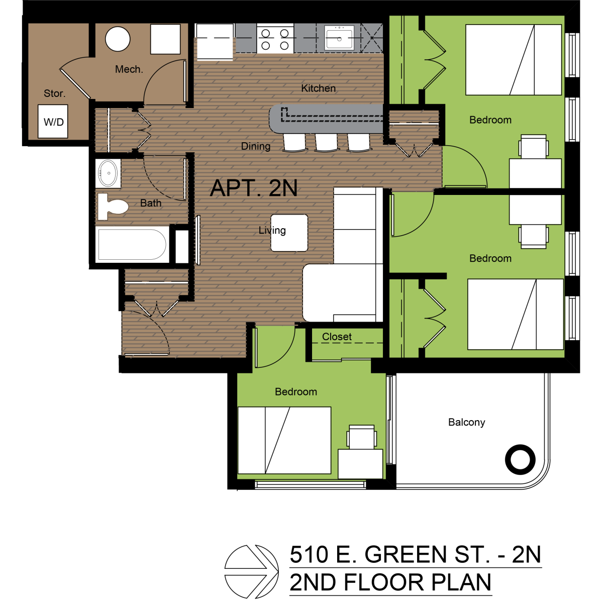510G Floor Plan Level 2 North