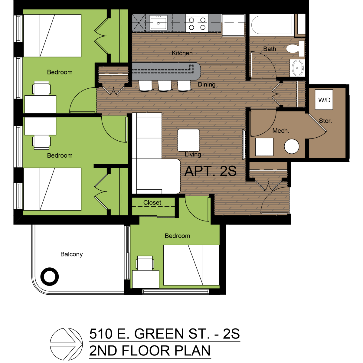 510G Floor Plan Level 2 South