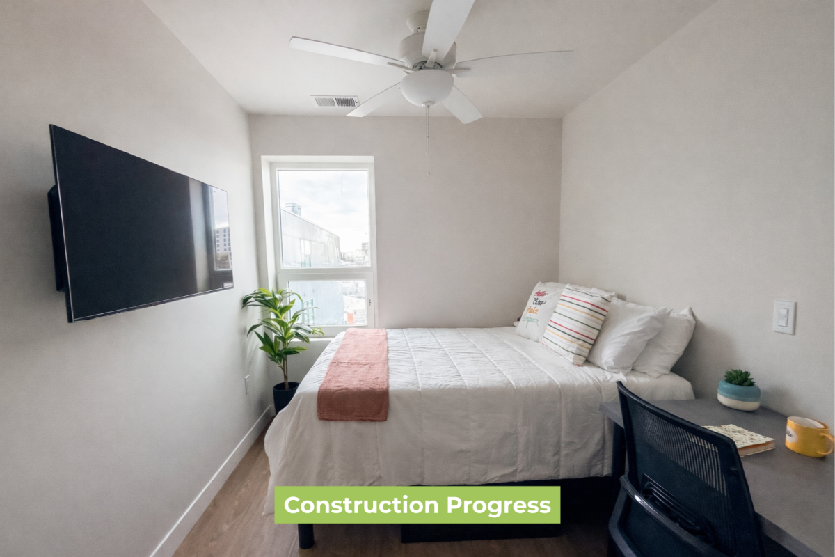 505 S. Fifth - The Station Construction Progress - Bedroom and Desk