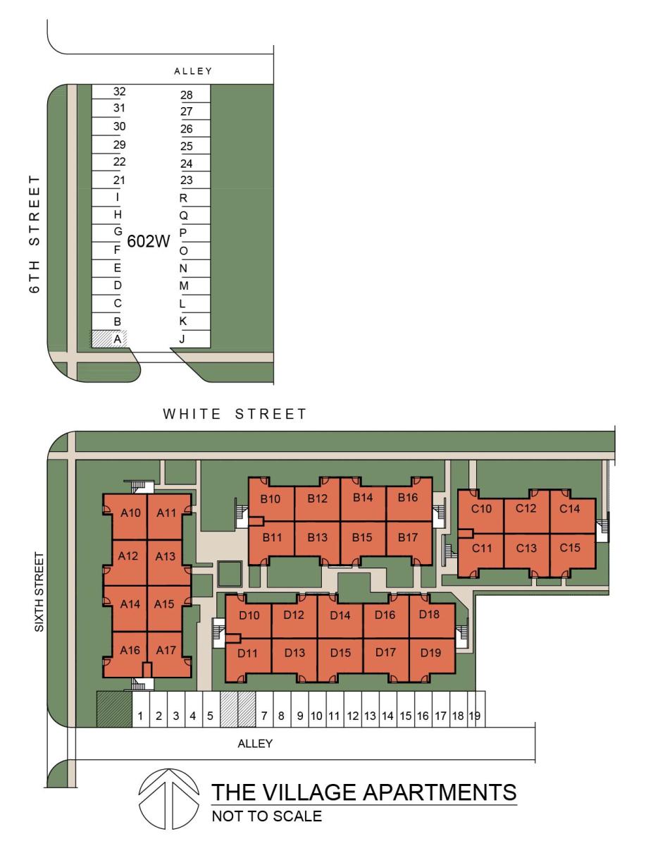 New Village Parking Map