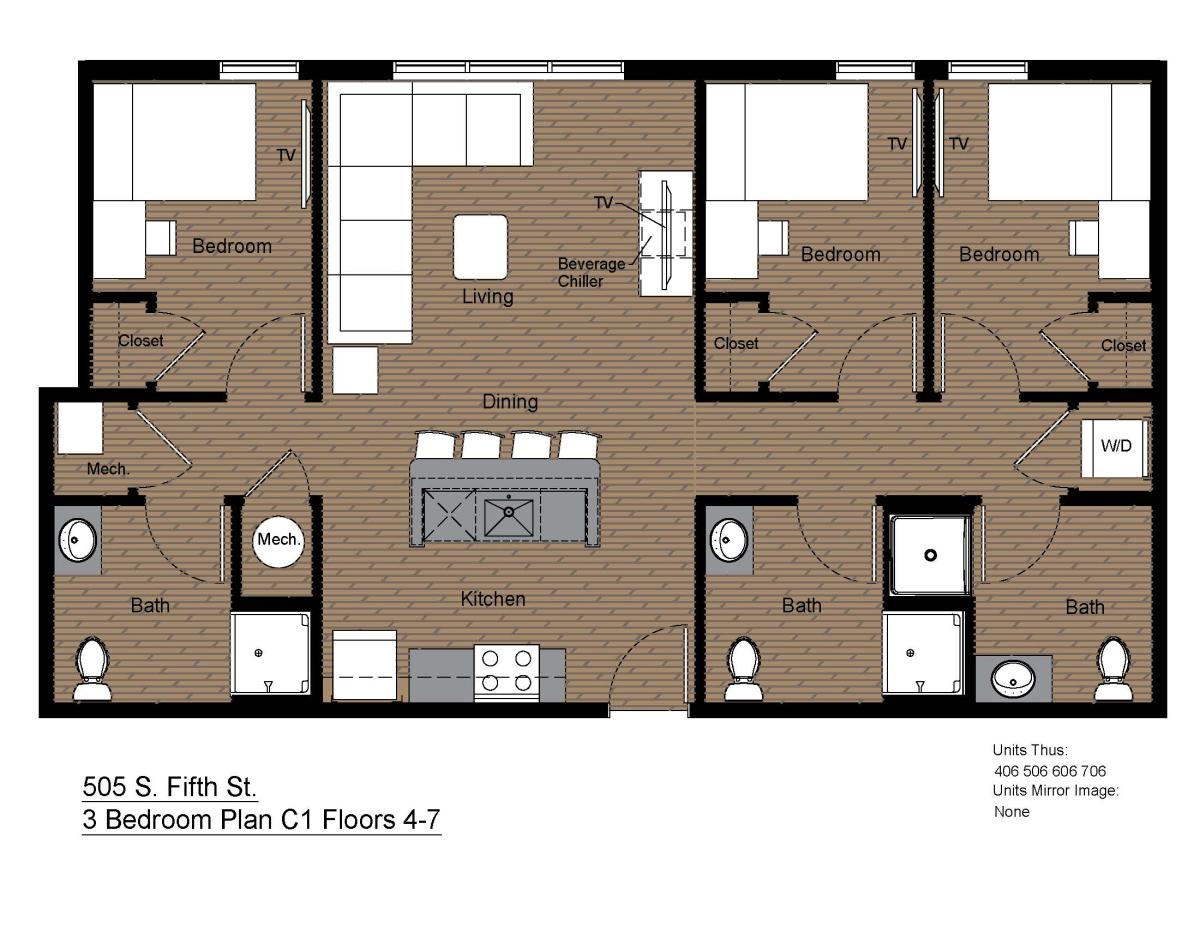 3 Bed Floorplan